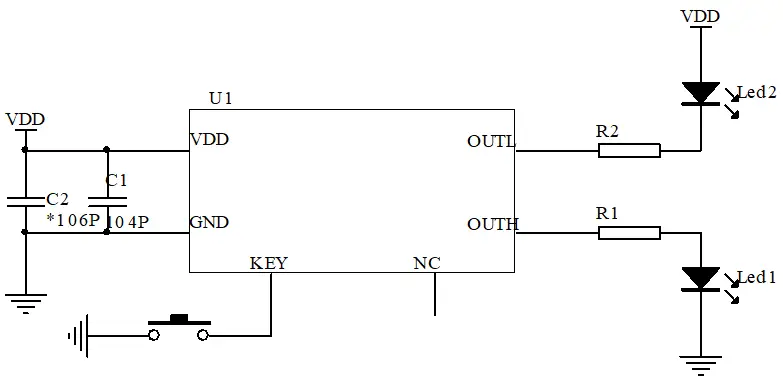 EH5304上電延時開關芯片延時復位電路植物燈定時芯片方案SOT23-6循環定時芯片